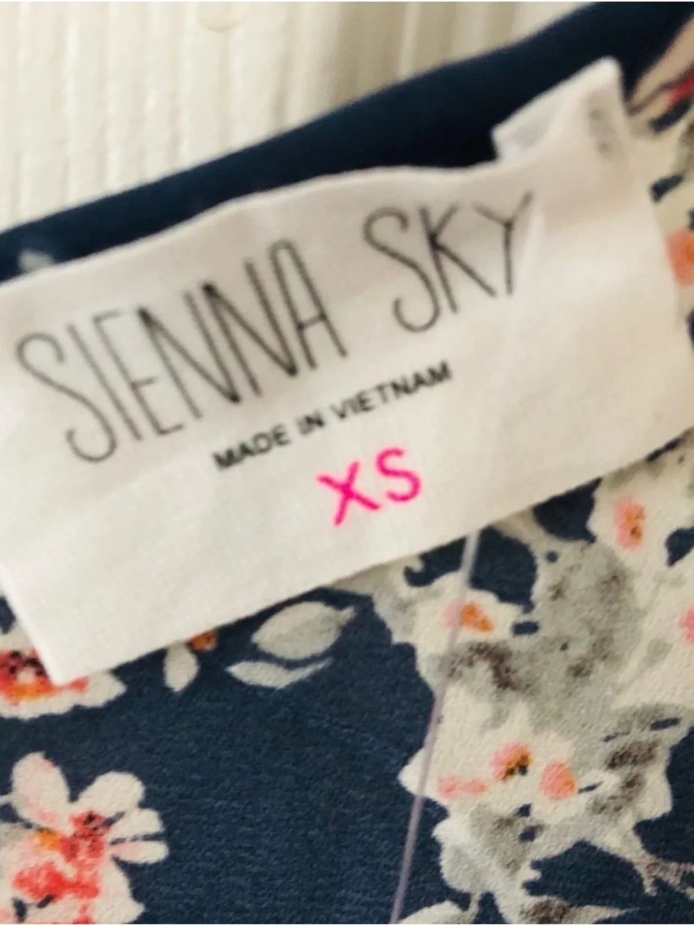 NWT Sienna Sky Navy Floral Spaghetti Strap Tank_3